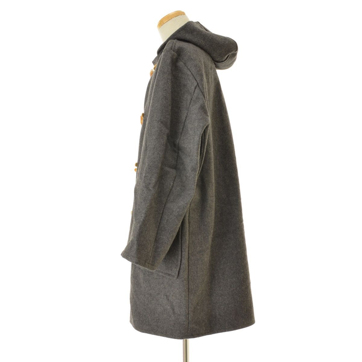 値下げします！MONTGOMERY ダッフルコート グレー MONTGOMERY】イングランド製 メルトンダッフルコート-売筋