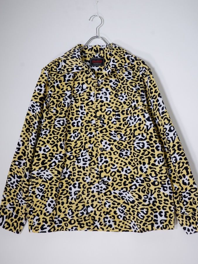 GANGSTERVILLEギャングスタービル 2025AW RISE ABOVE L|S SHIRTSレオパード柄コーデュロイ シャツ L MSHA78332
