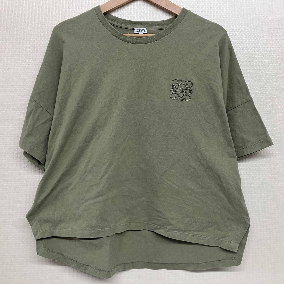 LOEWE ロエベ ボクシーフィットカーキ半袖Tシャツ 【公式通販】 LOEWE ロエベ ボクシーフィットカーキ半袖Tシャツ 【公式通販】