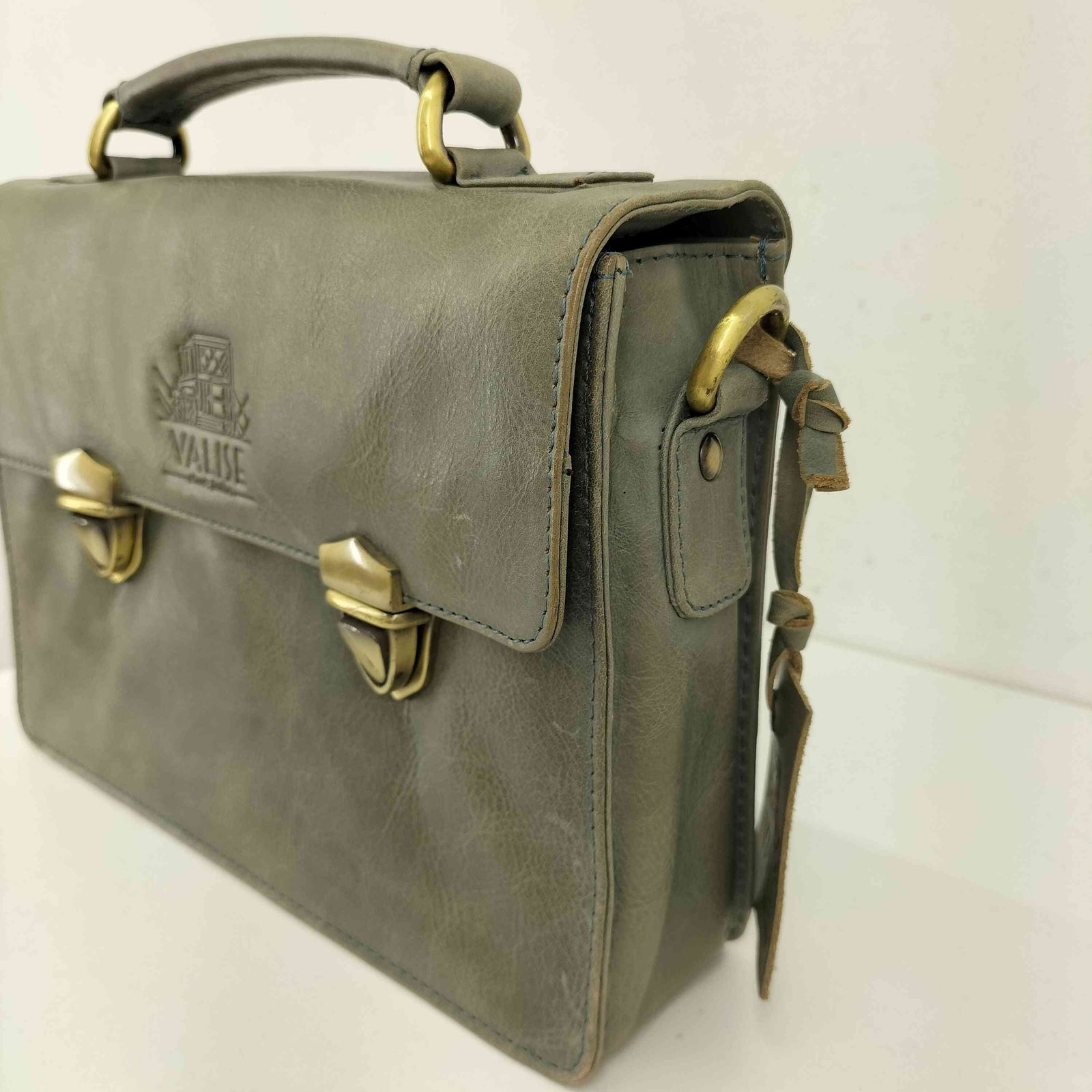ユーズドフルギ USED古着 VALISE ミニサッチェル ケンブリッジブルー 