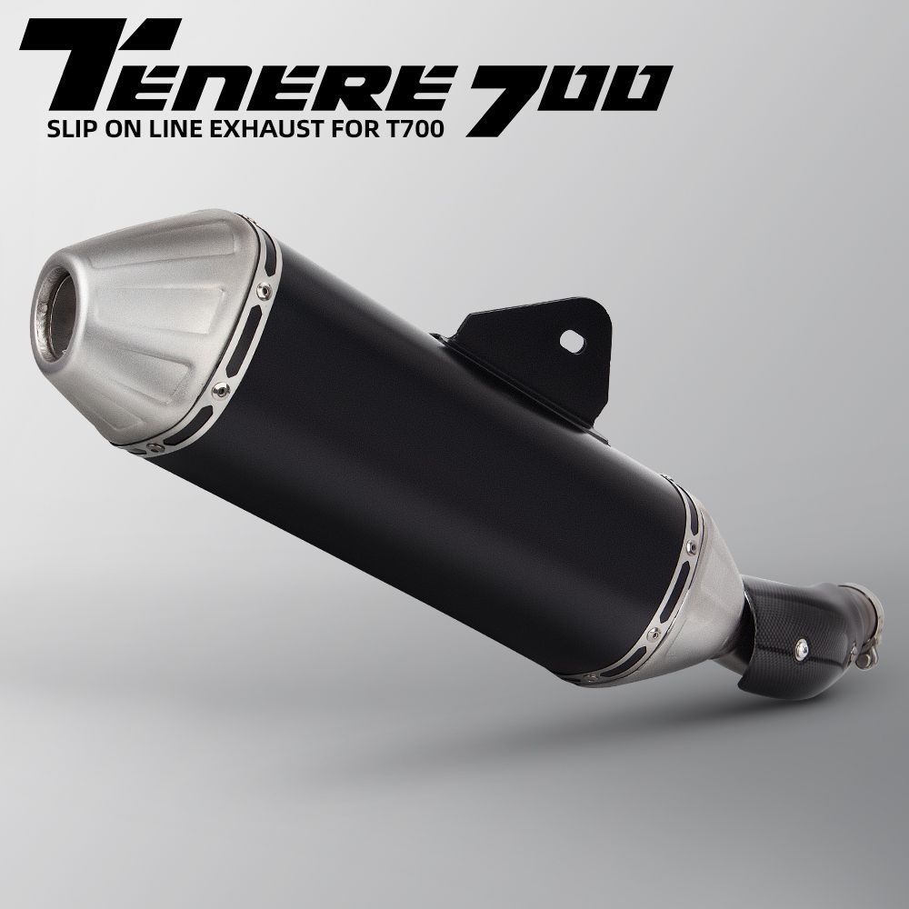 ヤマハ テネレ 700 T700 エスケープ モト スリップオン バイク エキゾースト カスタムテールパイプ カーボンカバー マフラー 接続