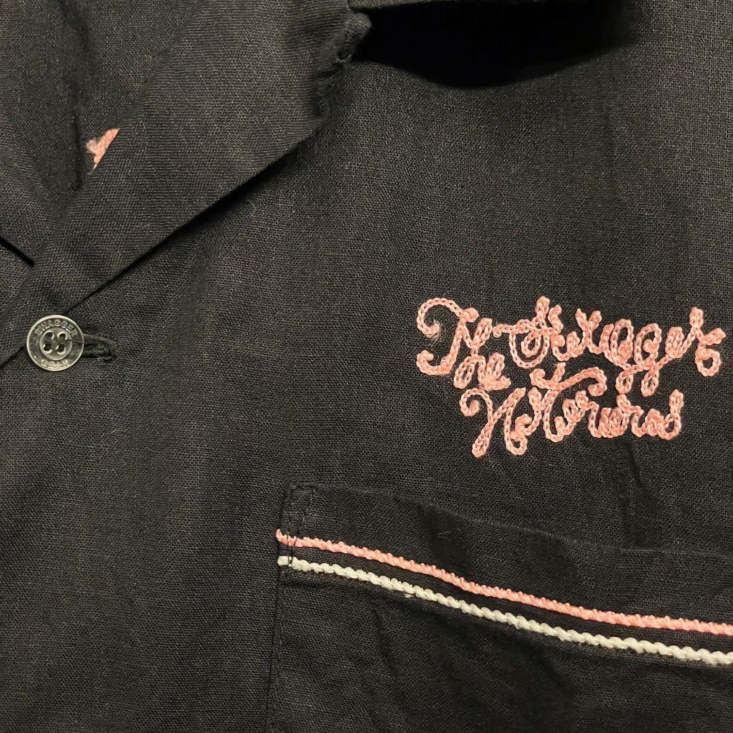 MADE IN JAPAN製 SWAGGER バック刺繡入り 半袖コットンリネン開襟 