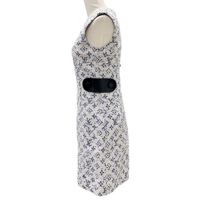 Louis Vuitton ツイード ラメ モノグラム ワンピース 38 LOUIS VUITTON - ルイヴィトン LOUIS VUITTON ワンピースの通販