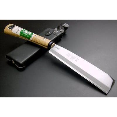 鋼典 カネノリ 鍛造 鋼付両刃鞘鉈 180mm C-14 ナタ