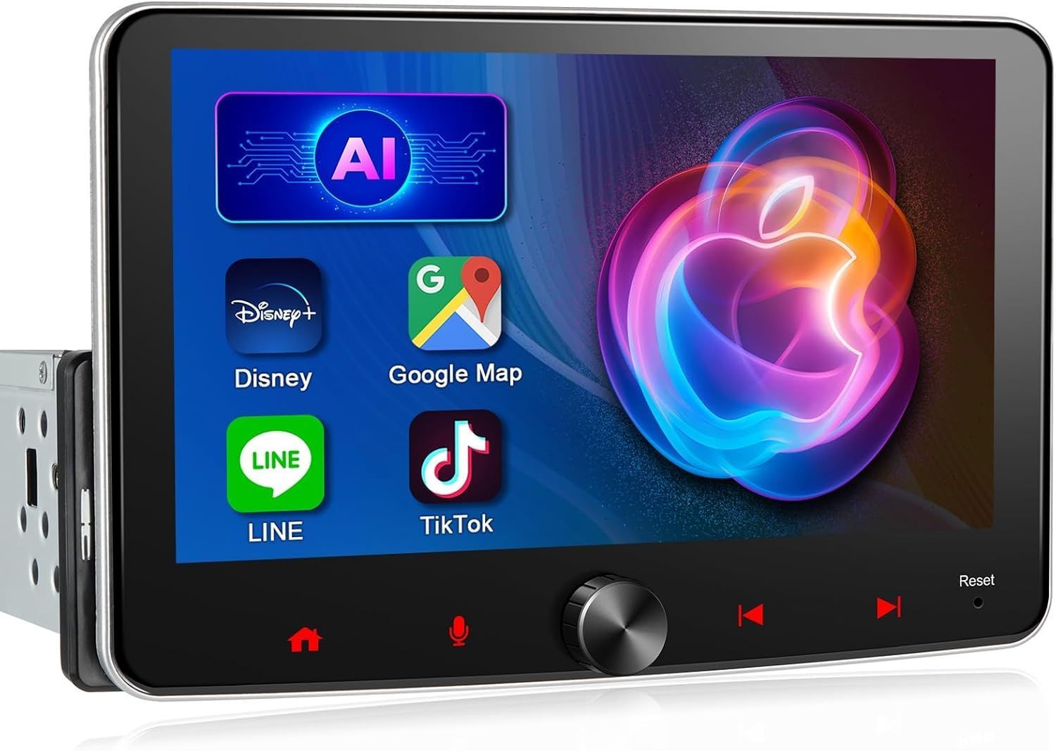 1DIN カーステレオ 7インチタッチスクリーン Android搭載 CarPlay Android Auto対応 ワイヤレス＆有線両対応 Bluetooth FMラジオ内蔵