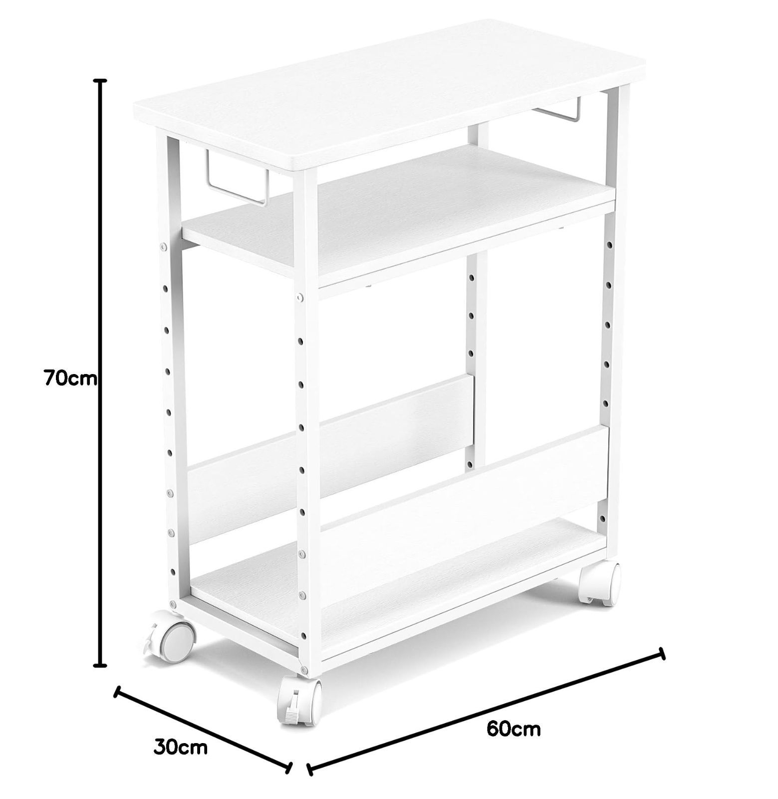 幅60×奥行30×高さ70cm PCワゴン