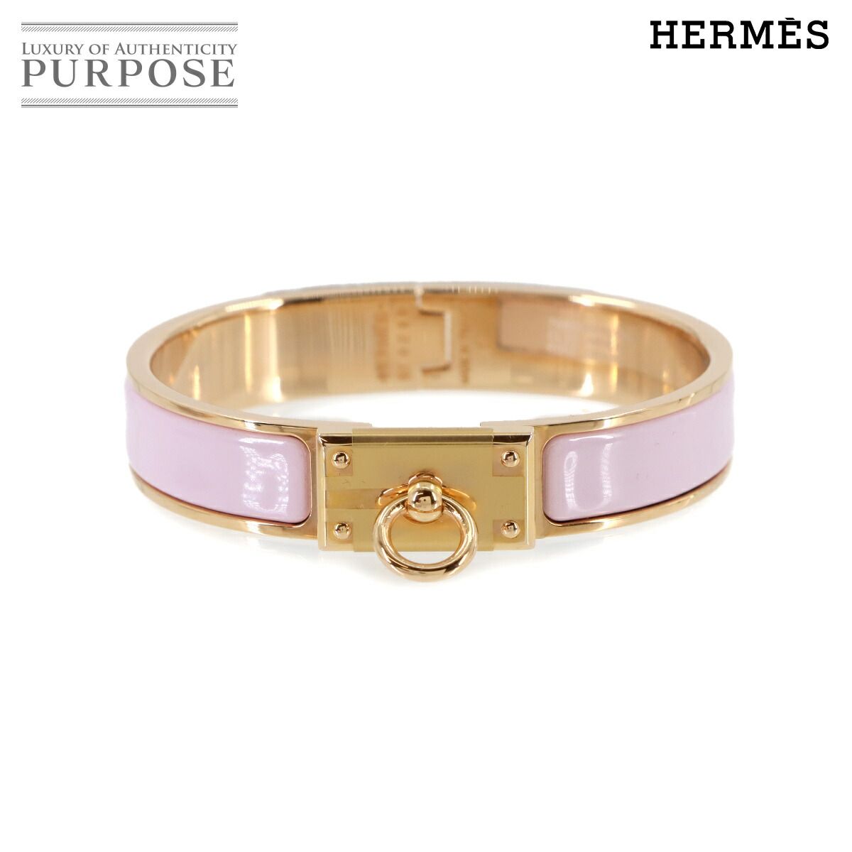 ♥ 展示品 エルメス HERMES クリック アノー バングル ローズドラジェ ピンクゴールド アクセサリー Clic Anneau 90293360