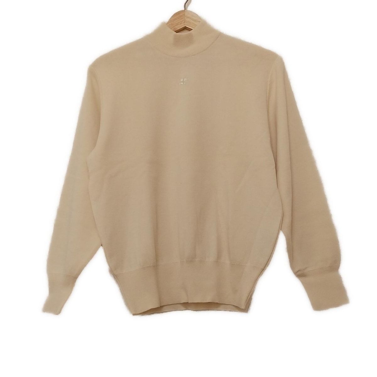COURREGES クレージュ 長袖セーター サイズ9R レディース - アイボリー ハイネック
