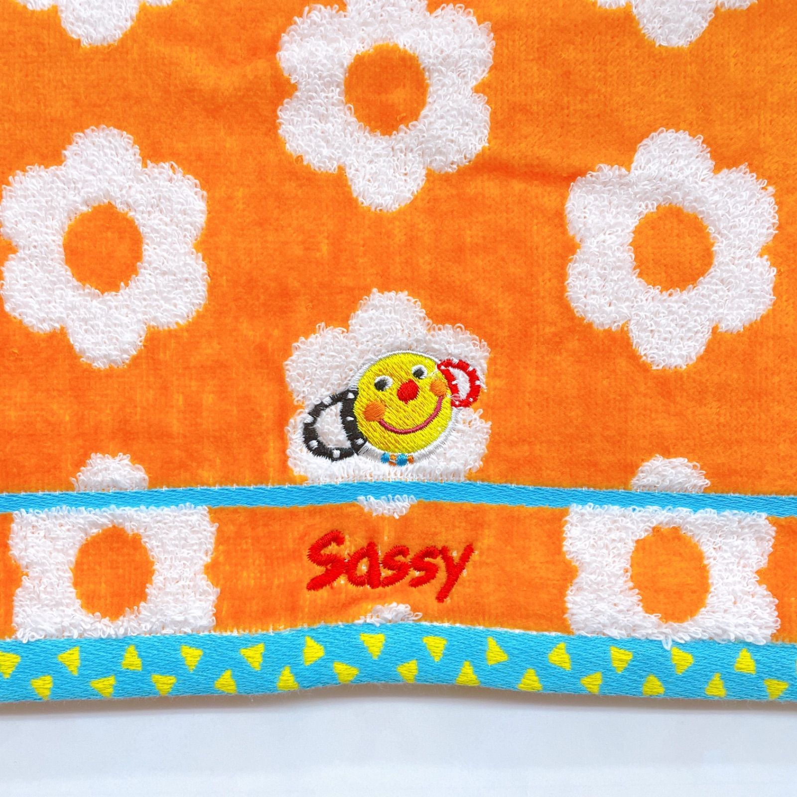 サッシー Sassy バスタオル プレゼント オレンジ 花柄 新品未使用