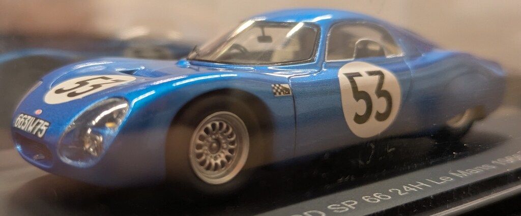 Spark model 1|43 CD No.53 24H Le Mans 1966 G.Heligouin - J.Rives