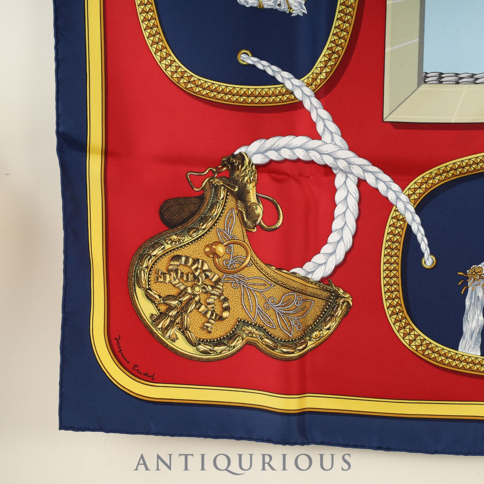 エルメス スカーフ カレ90 GRAND APPARAT 盛装の馬 箱 冊子 SILK100