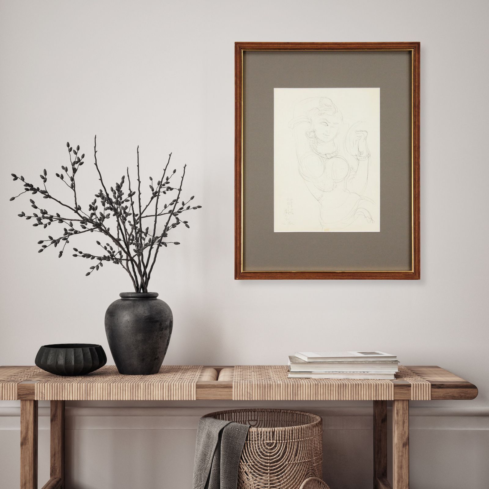 模写】絵画 伊藤清永 油彩10号 バラ図 華やかな花束の絵 W134 模写】