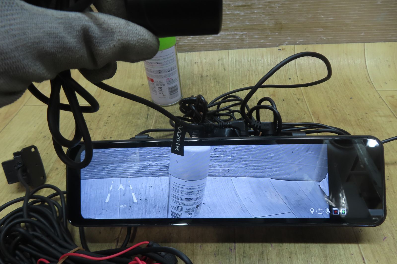 付 F4386 ルームミラー型 T826 前後2カメラ フロント リア ドライブレコーダー ドラレコ SDカード無 シガー