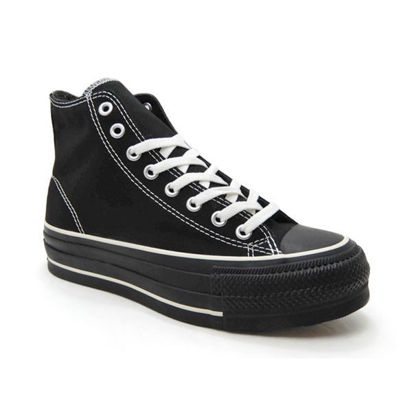 コンバース　ブラック厚底スニーカー　24.5 コンバース CONVERSE レディース スニーカー 厚底 ALL STAR (R