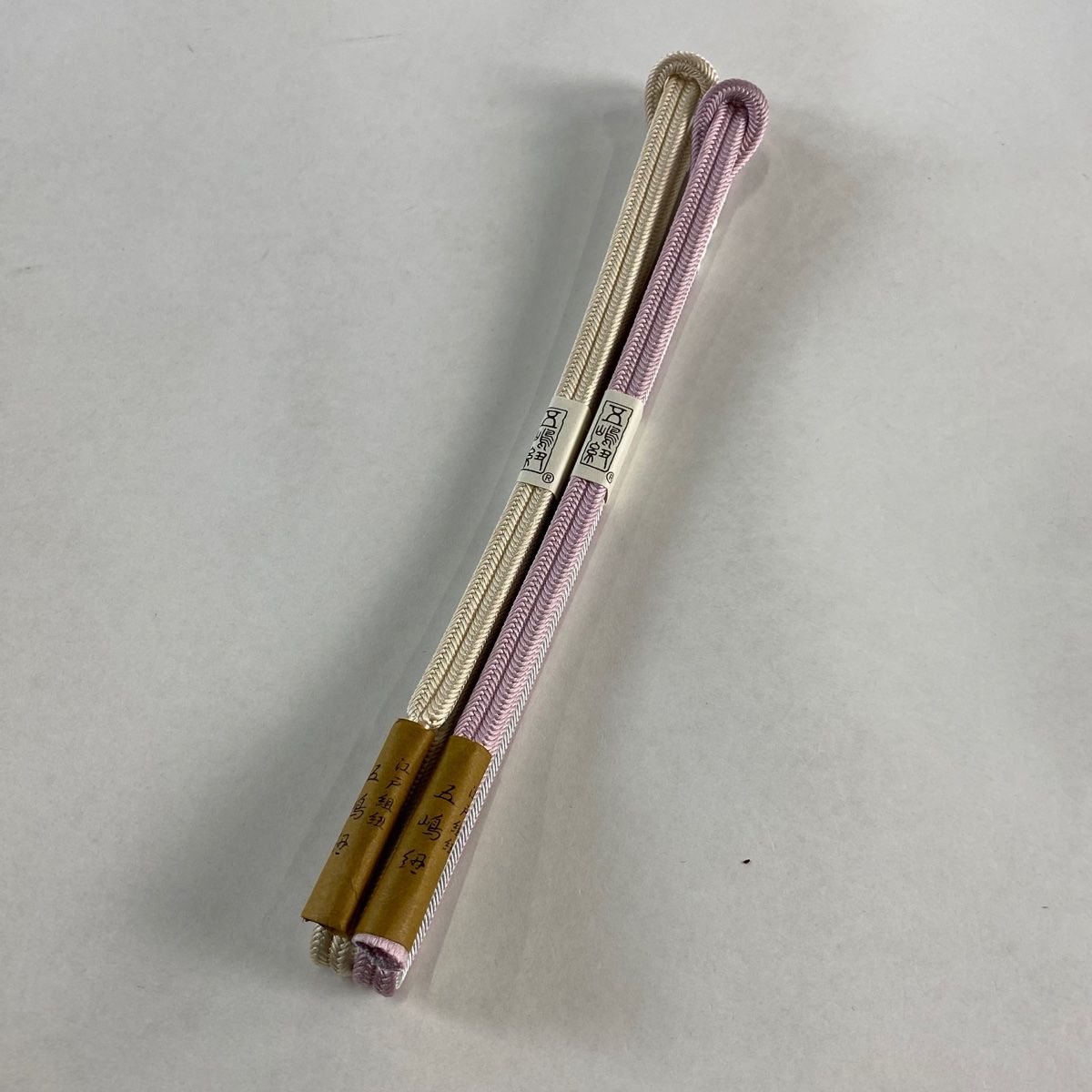 帯締め 名品 無形文化財 五嶋紐 江戸組紐 ベージュ 正絹 和装小物