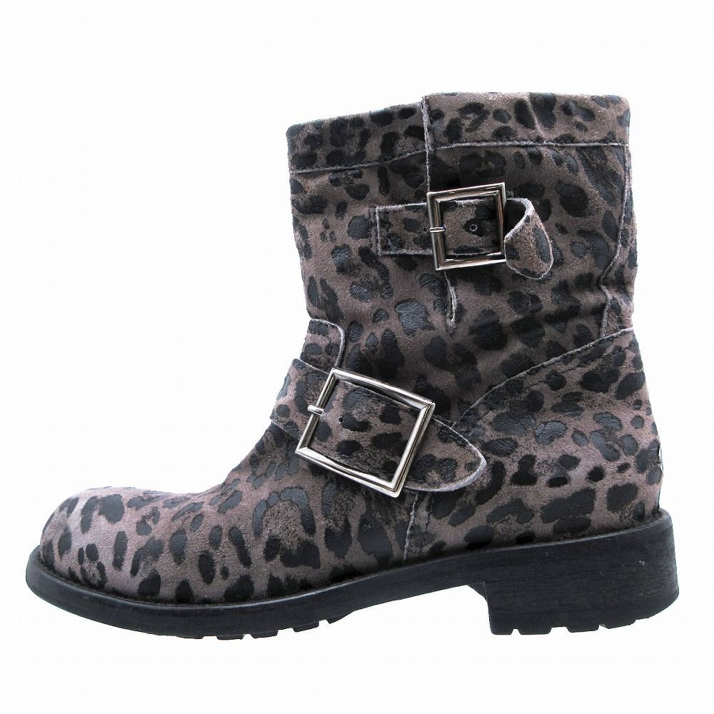 JIMMY CHOO ジミーチュウ ヒョウ柄 スエード ショートブーツ