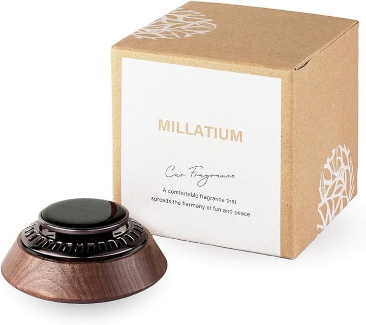 MILLATIUM カーディフューザー 車 芳香剤 ソーラー駆動 本体のみ リング付き MLT20