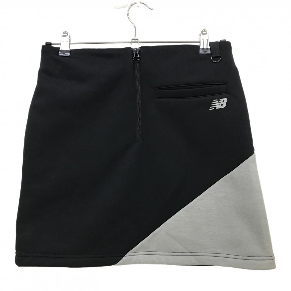 超 ニューバランスゴルフ スカート 黒×ライトグレー 裏ボア バイカラー レディース 1 M ゴルフウェア 2025年モデル New Balance