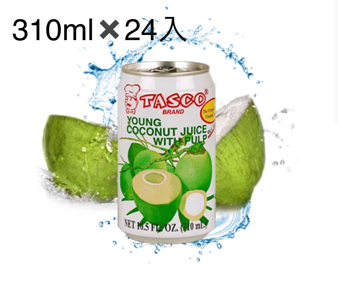 TASCO YOUNG COCONUT JUICE WITH PULP 果肉入りココナッツジュース 310