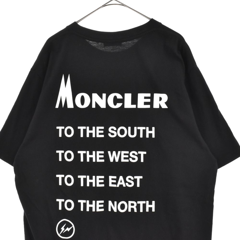 MONCLER モンクレール 18AW×FRAGMENT HIROSHI FUJIWARA TEE D209U8039850 フラグメント ヒロシ フジワラ ロゴ クルーネック半袖Tシャツ ブラック