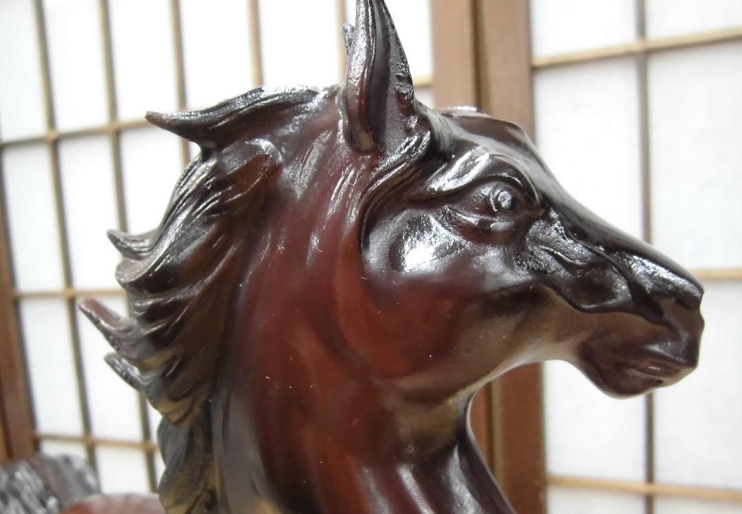R235 馬 置物 オブジェ 飾り物 金属製 (約)3.1KG 美品 - メルカリ