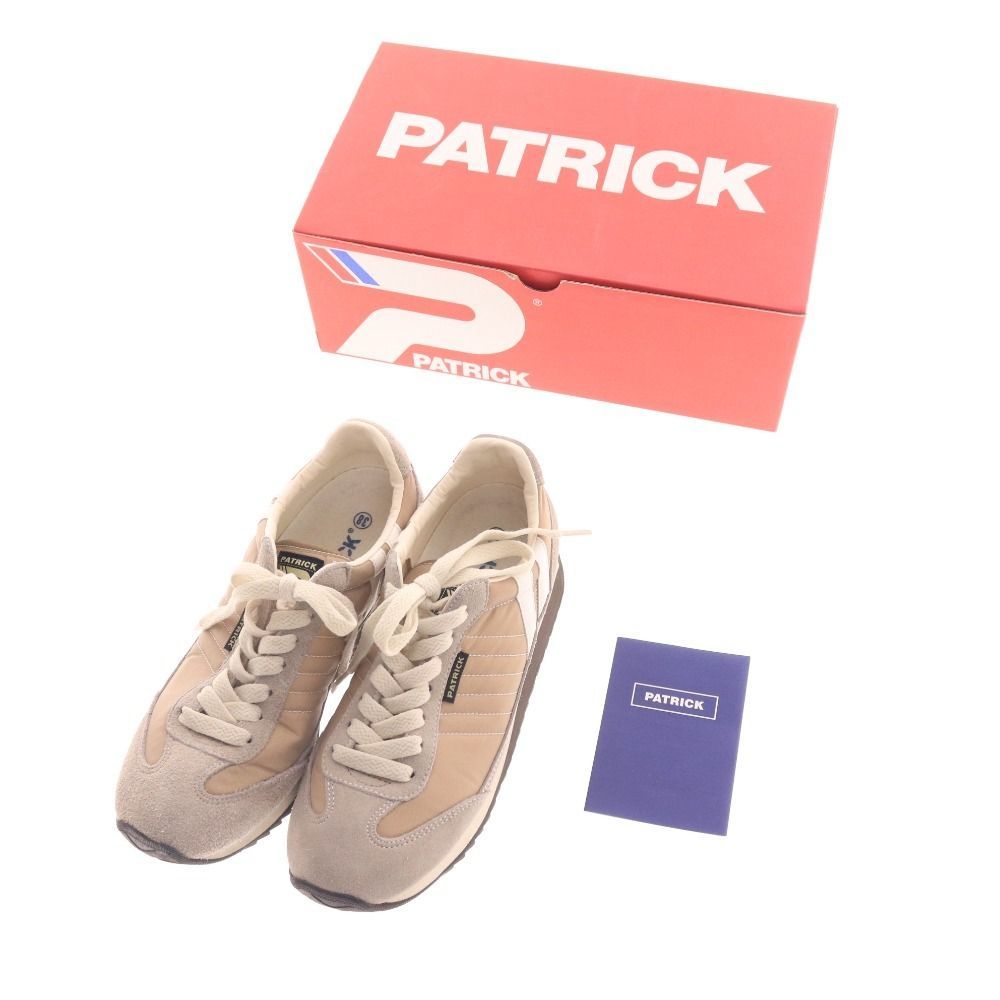美品　パトリックスニーカー　38 ベージュ PATRICK パトリック スニーカー レディース メンズ マラソン