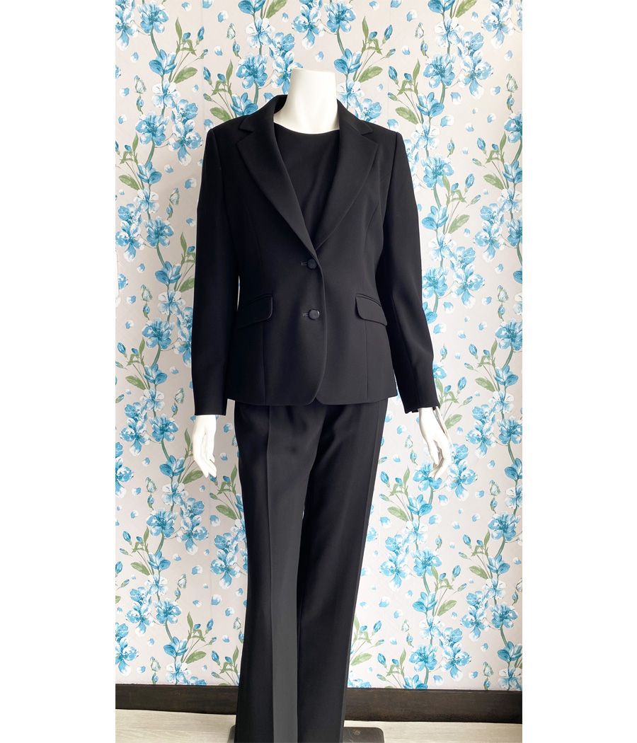 ilachic ブラックフォーマルパンツスーツ３点セット 15号サイズ BF0076