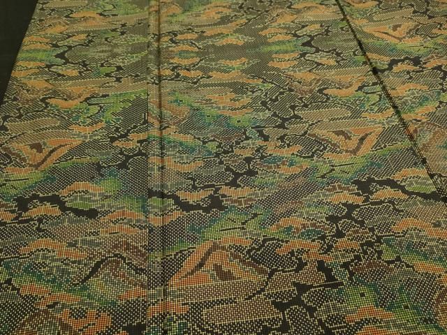 平和屋着物□本場大島紬 7マルキ 泥染め 風景文 正絹 逸品 CAAN2411th