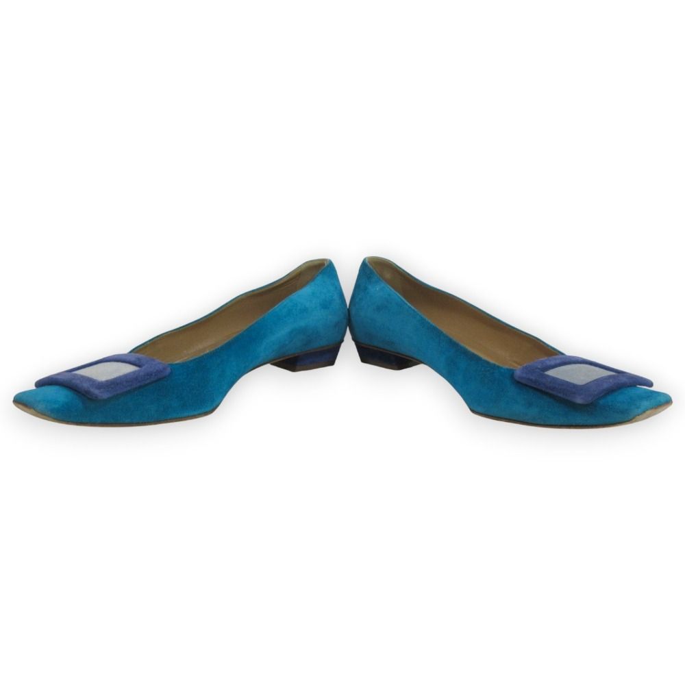 美品 Roger Vivier ロジェヴィヴィエ スエード メタルバックル