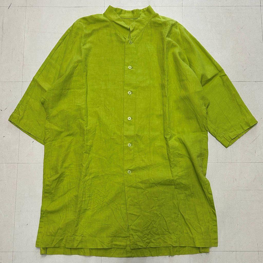 HOMME PLISSE ISSEY MIYAKE  リネン 半袖 シャツ HOMME PLISSE ISSEY MIYAKE イッセイミヤケオムプリッセ 23AW