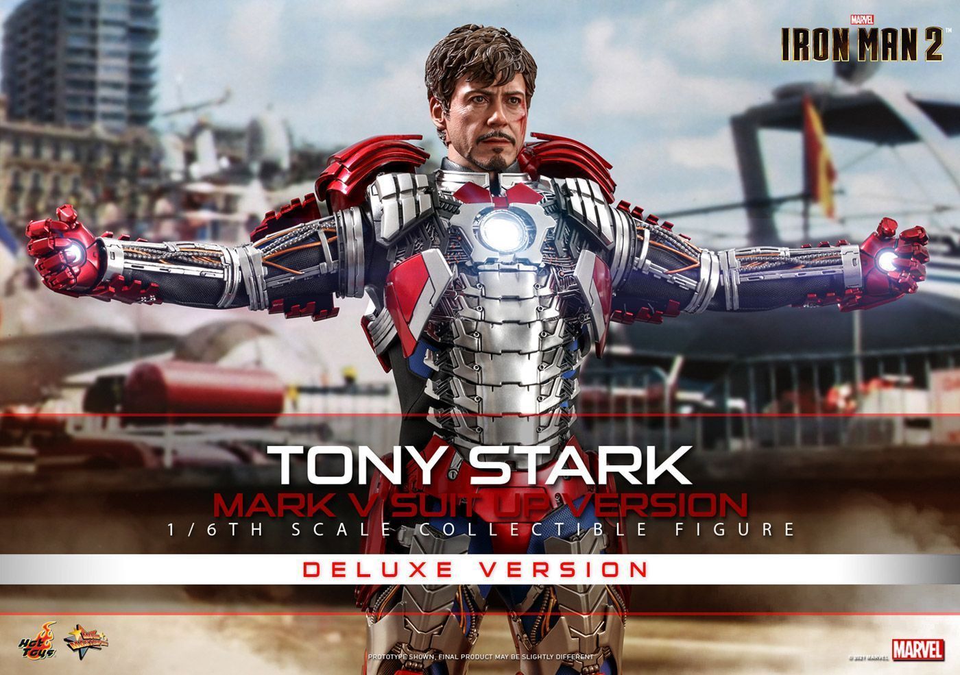 ホットトイズ ムービー?マスターピース アイアンマン２ １ ６スケールフィギュア トニー?スターク マーク５?スーツアップ版