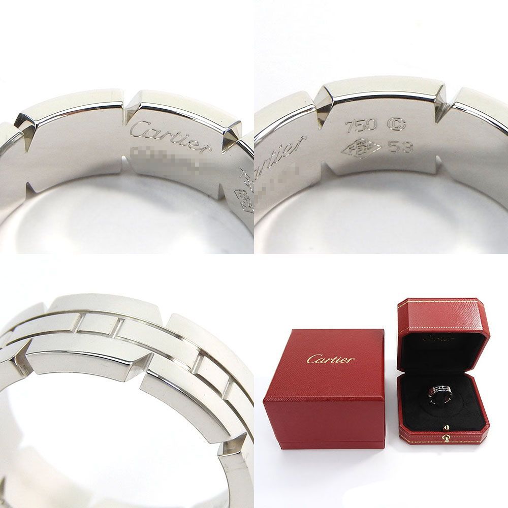 【中古】カルティエ タンクフランセーズ リング 指輪 53 日本サイズ13号 750 K18WG ホワイトゴールド 約9.6g 小物 アクセサリー  ジュエリー レディース 女性 Cartier jewelry Accessories ring