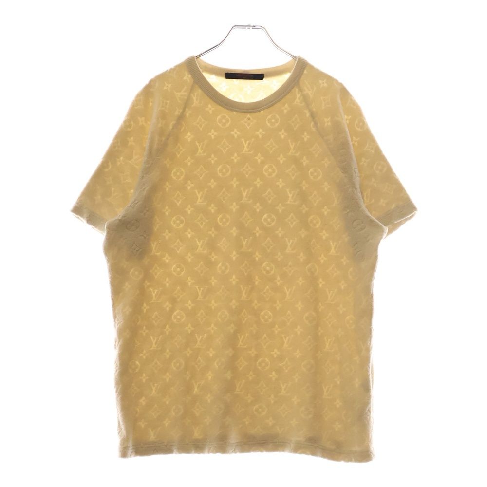 LOUIS VUITTON ルイヴィトン 19SS モノグラム パイル 半袖Tシャツ RM191M IZG HGY20W ホワイト