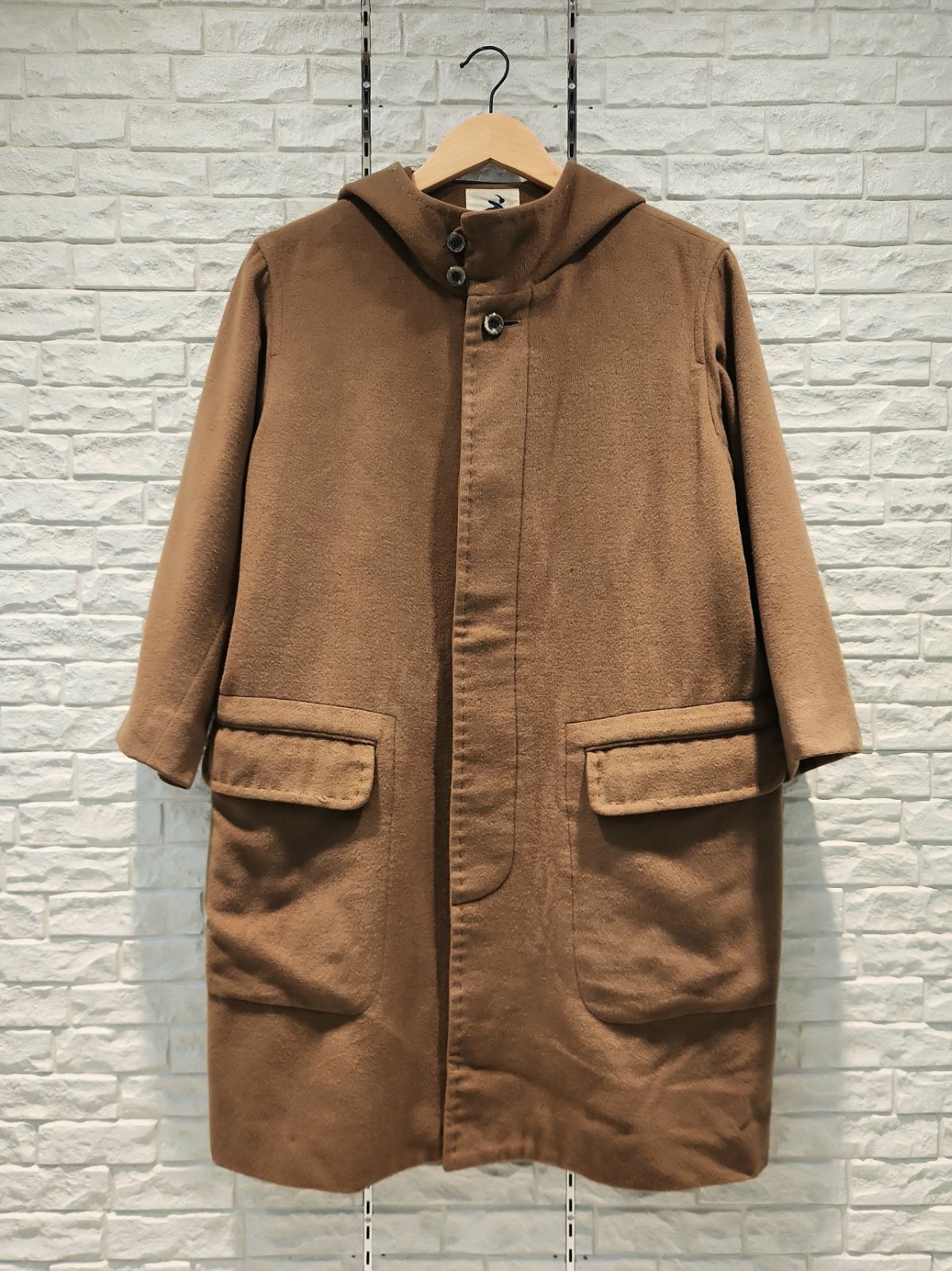 80s 90s HAI SPORTING GRAR ISSEY MIYAKE カシミヤフーデッドコート Mサイズ