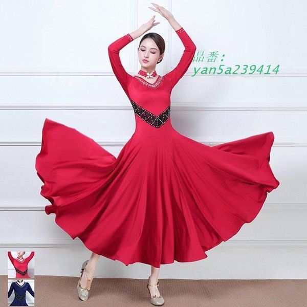ZYM 赤いフリンジ社交ダンスワンピース ZYM】社交ダンス ラテンワンピース ZYM 赤いフリンジ社交ダンス
