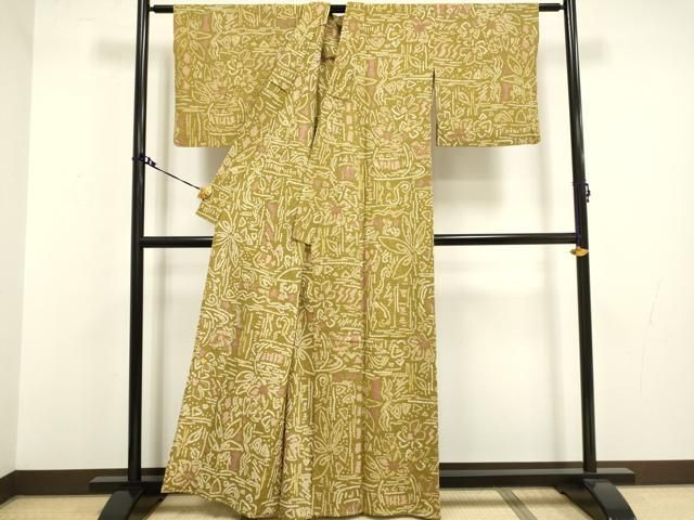 平和屋本店■極上　夏物　浴衣　有松鳴海絞り　幾何学花文　証紙付き　綿　逸品　DZAA20274kh5 平和屋本店□極上 夏物 浴衣 有松鳴海絞り 幾何学花文 証紙付き