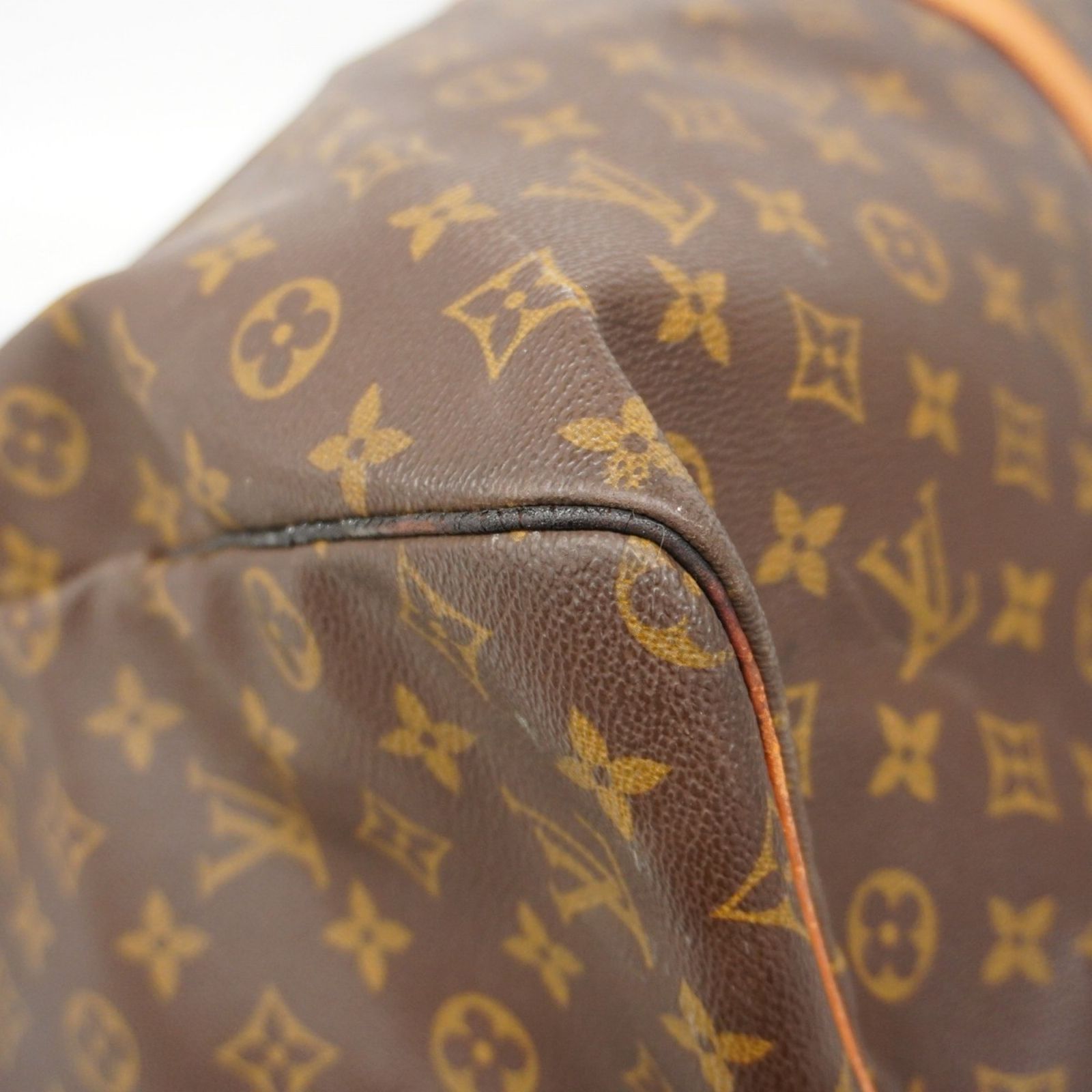 Louis Vuitton ボストンバッグ モノグラムブラウン LOUIS VUITTON キーポル50 モノグラム モノグラム レザー×PVC