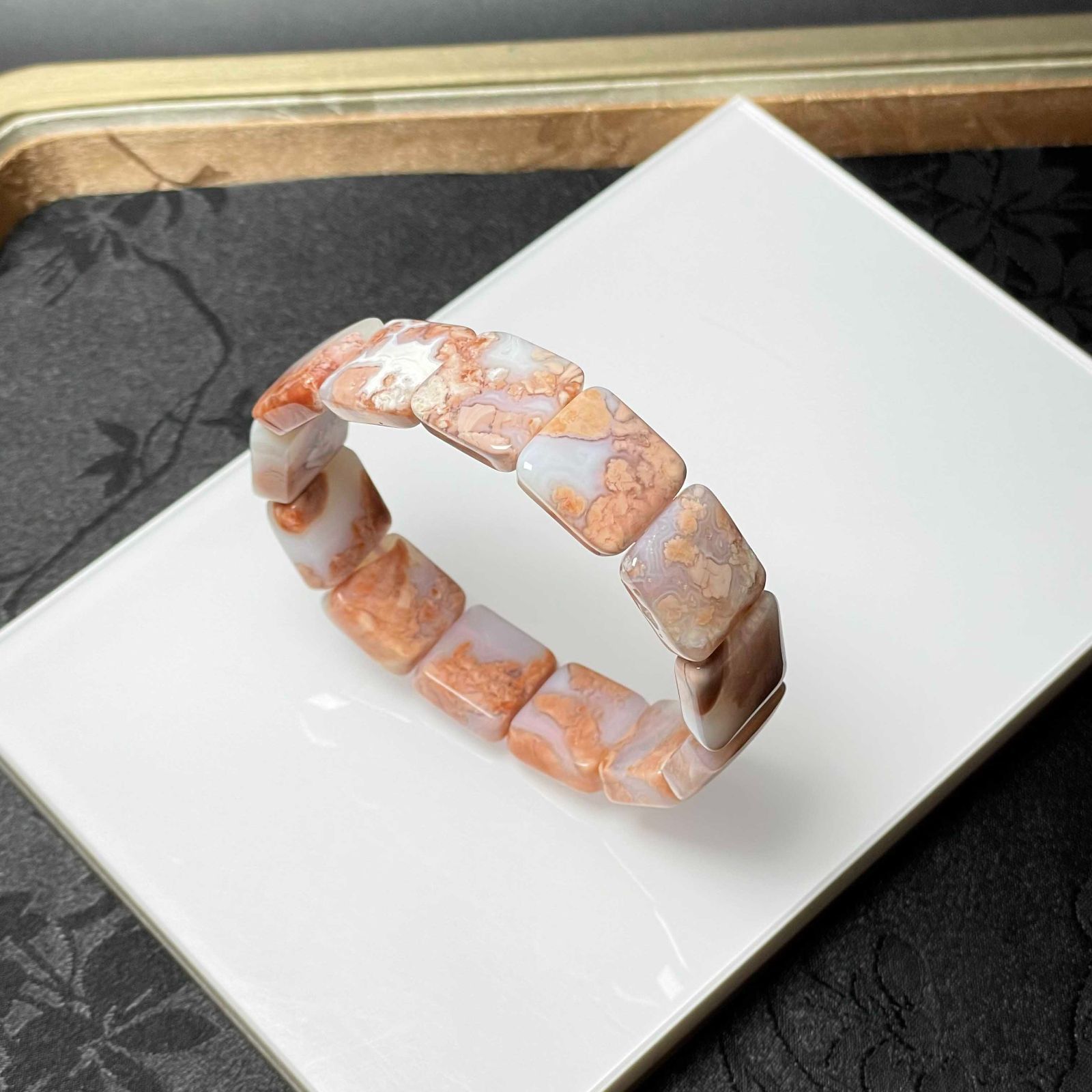 綺麗 EU製 ☆ピンクカルセドニー・バングル☆パワーストーン