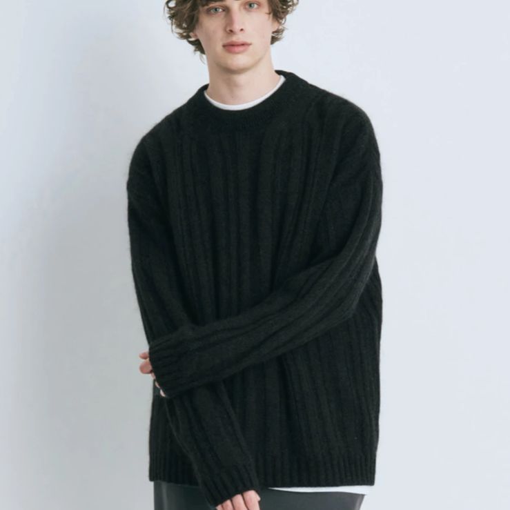 MOHAIR SILK SHAGGY RANDOM RIB CREWNECK - メルカリ