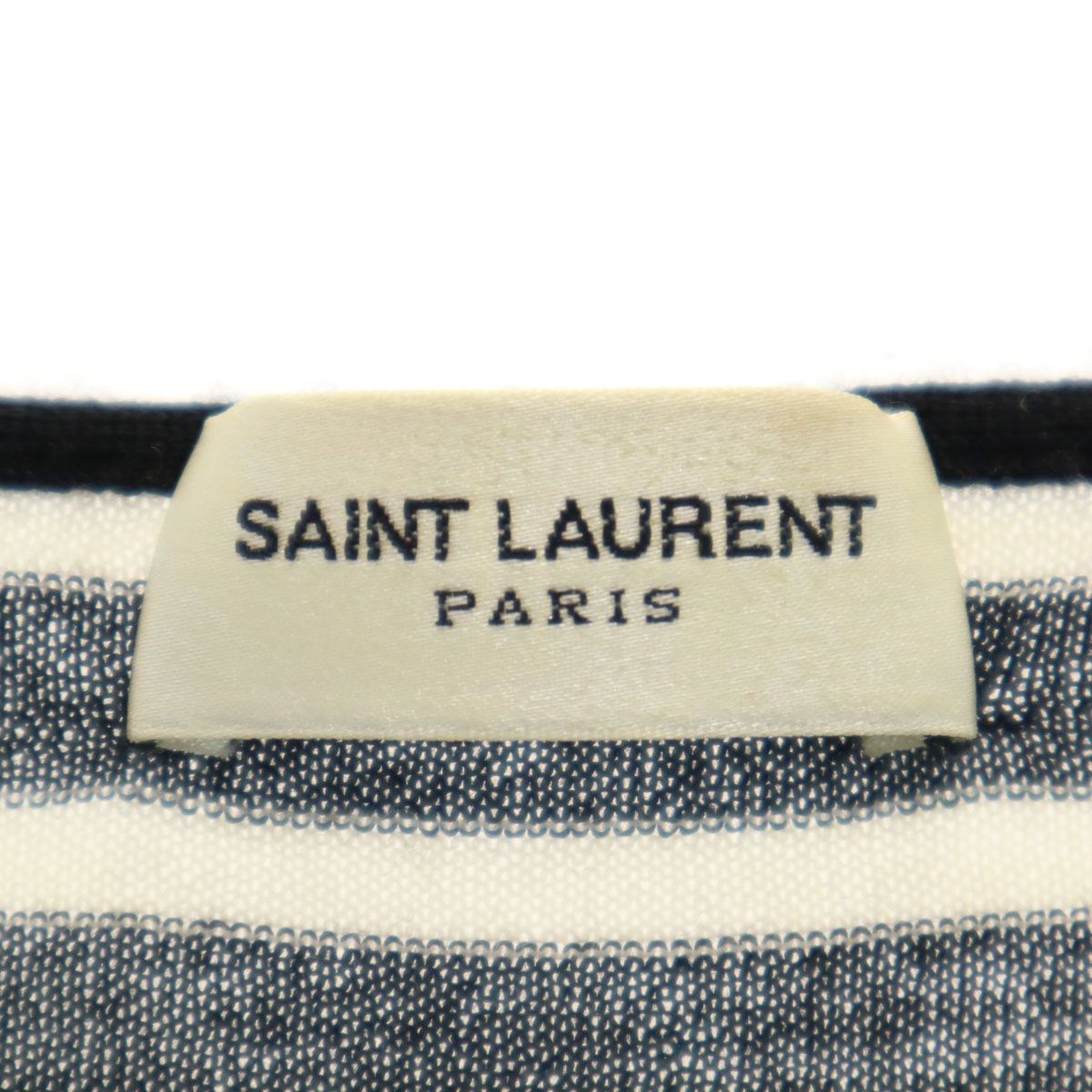 SAINT LAURENT サンローラン イタリア製 ボーダー柄 半袖 V