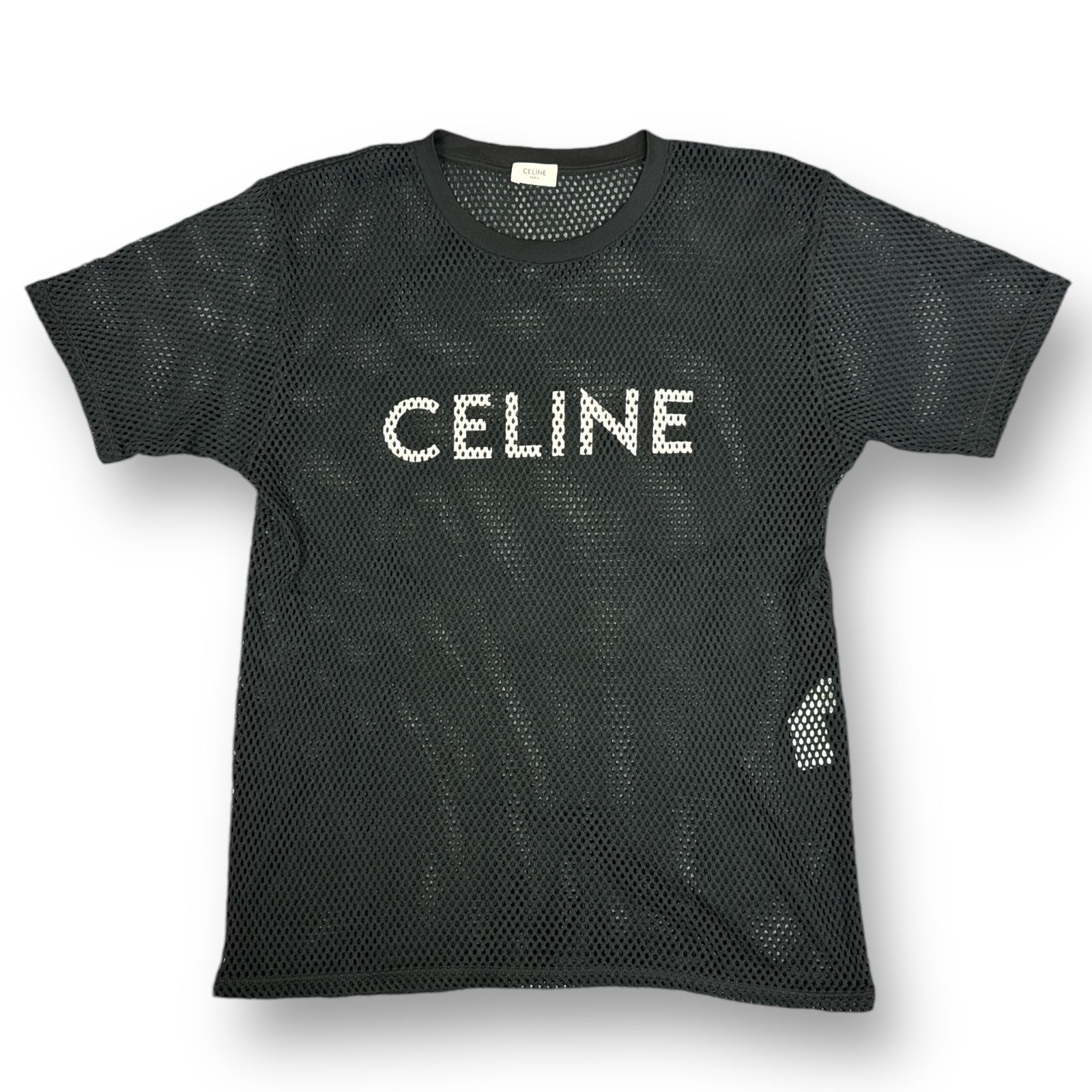 国内正規 CELINE by Hedi Slimane メッシュロゴTシャツ 半袖 エディ期 セリーヌ XL 74596A4 - メルカリ