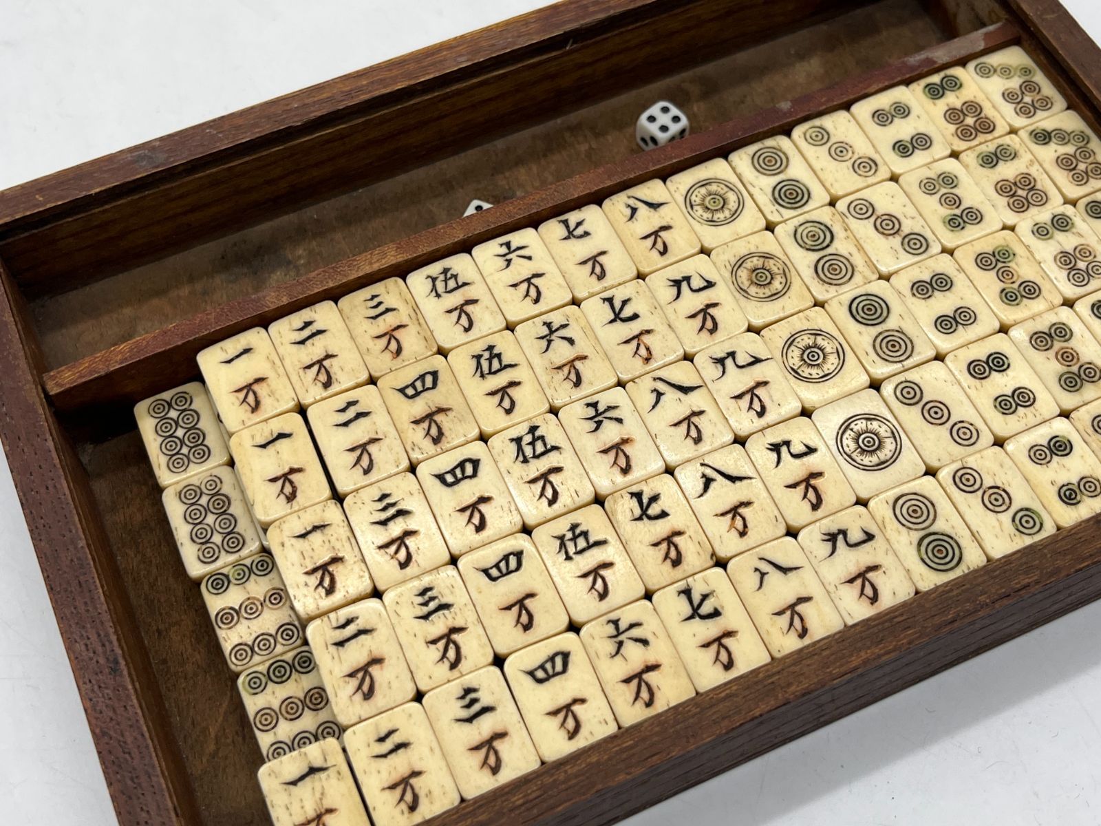 麻雀牌 昭和レトロ ビンテージ品 希少品】麻雀牌型 トランプ牌 古玩具 昭和