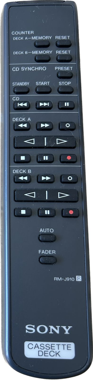 □ SONY カセットデッキ 用 RM-J910 オーディオ リモコン TC-WE675 TC