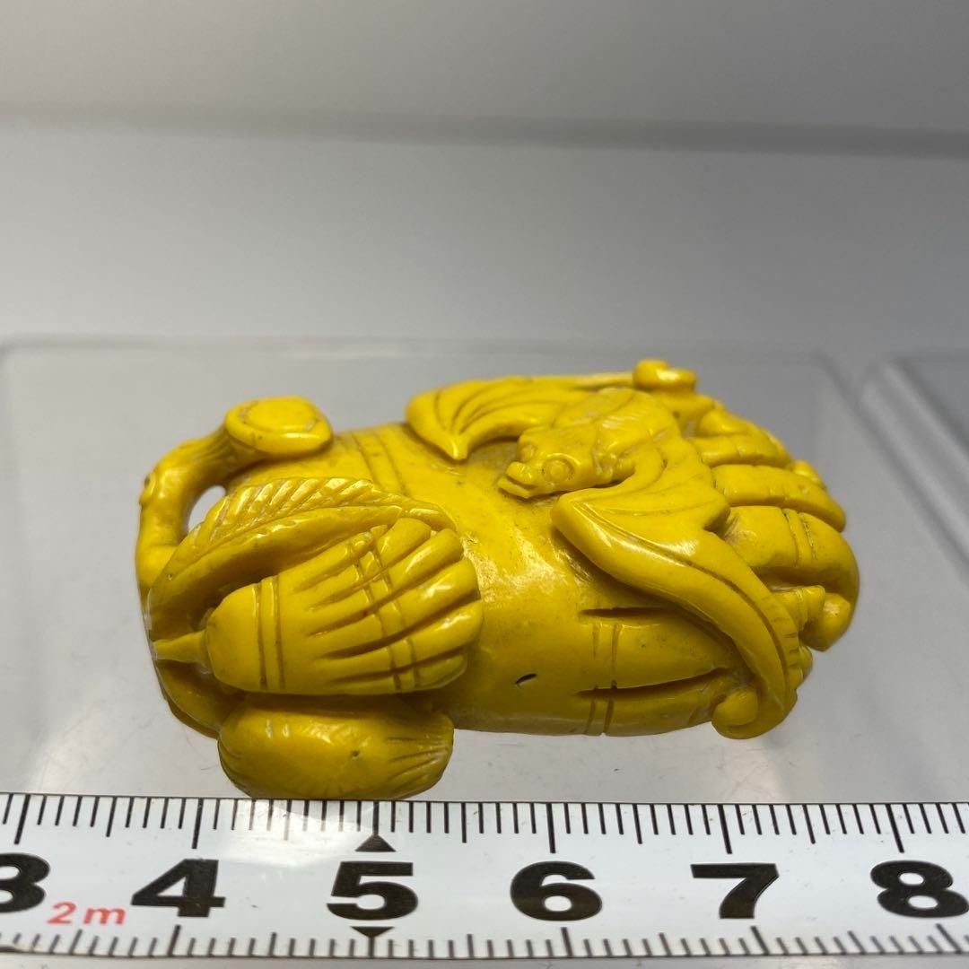 中国古玩 砡製 コウモリにブッシュカン 筆置 東さ6-0630 2F