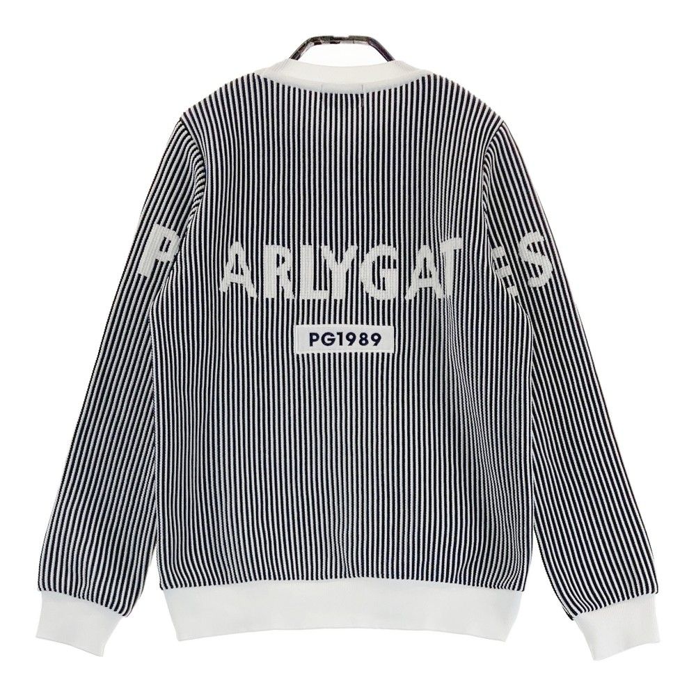 PEARLY GATES ホワイトセーター サイズ4 PEARLY GATES サイズ4 M ロゴ入りホワイトセーター PEARLY
