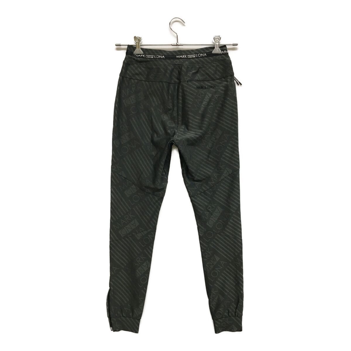 レディース マークアンドロナ MARK-LONA パンツ 36 S グレー ジョガー ストレッチ ロゴ総柄