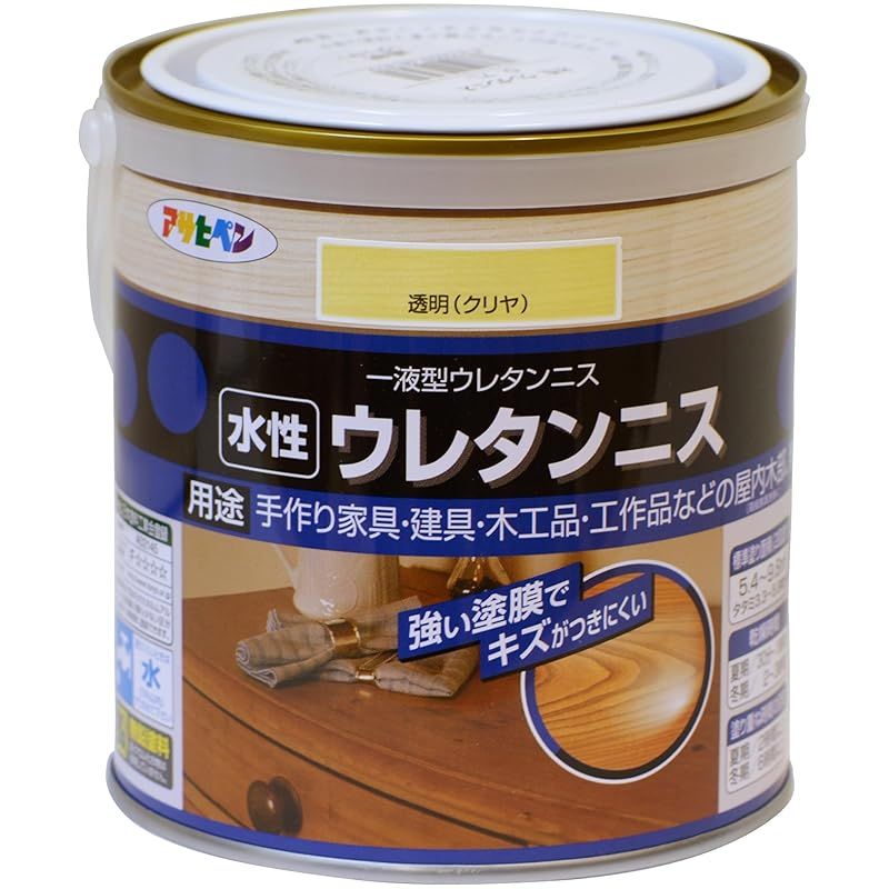 アサヒペン 水性ウレタンニス 0.7L 透明（クリヤ） 0