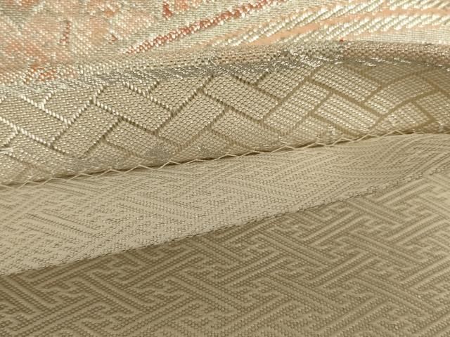 AAA　袋帯 美品 逸品 米澤 佐志め織物 幾何学 全通 正絹 【中古】 AAA様専用 袋帯 美品 逸品 米澤 佐志め織物 幾何学 全通 正絹