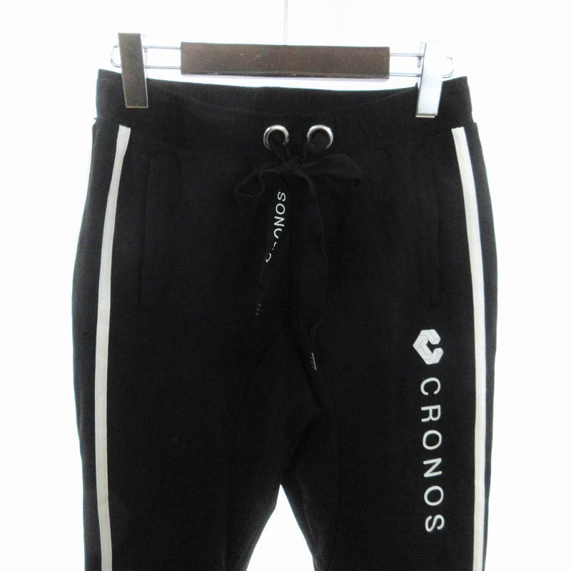 新品 CRONOS ライン ロゴ ナイロン トラック パンツ クロノス クロノス メンズパンツ クロノス サイドラインパンツ Lサイズ