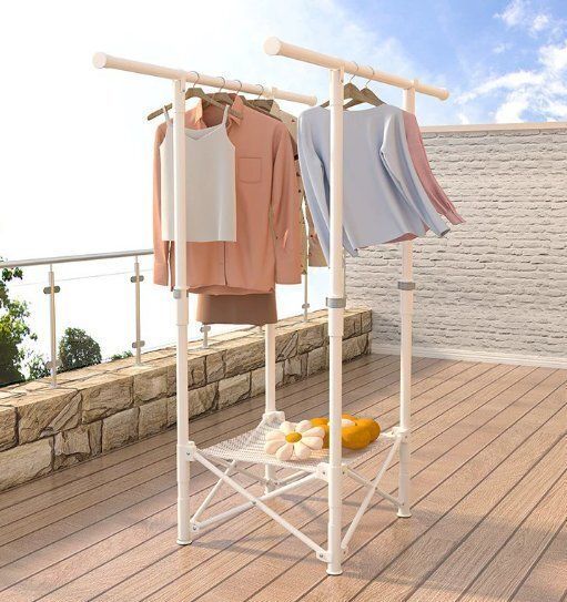 秒折り畳んで伸縮する衣干しハンガー家庭用の寝室の衣干しハンガーベランダに干し布団衣帽子掛け防風取付け免ます